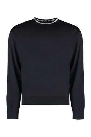 virgin wool crew-neck sweater-0